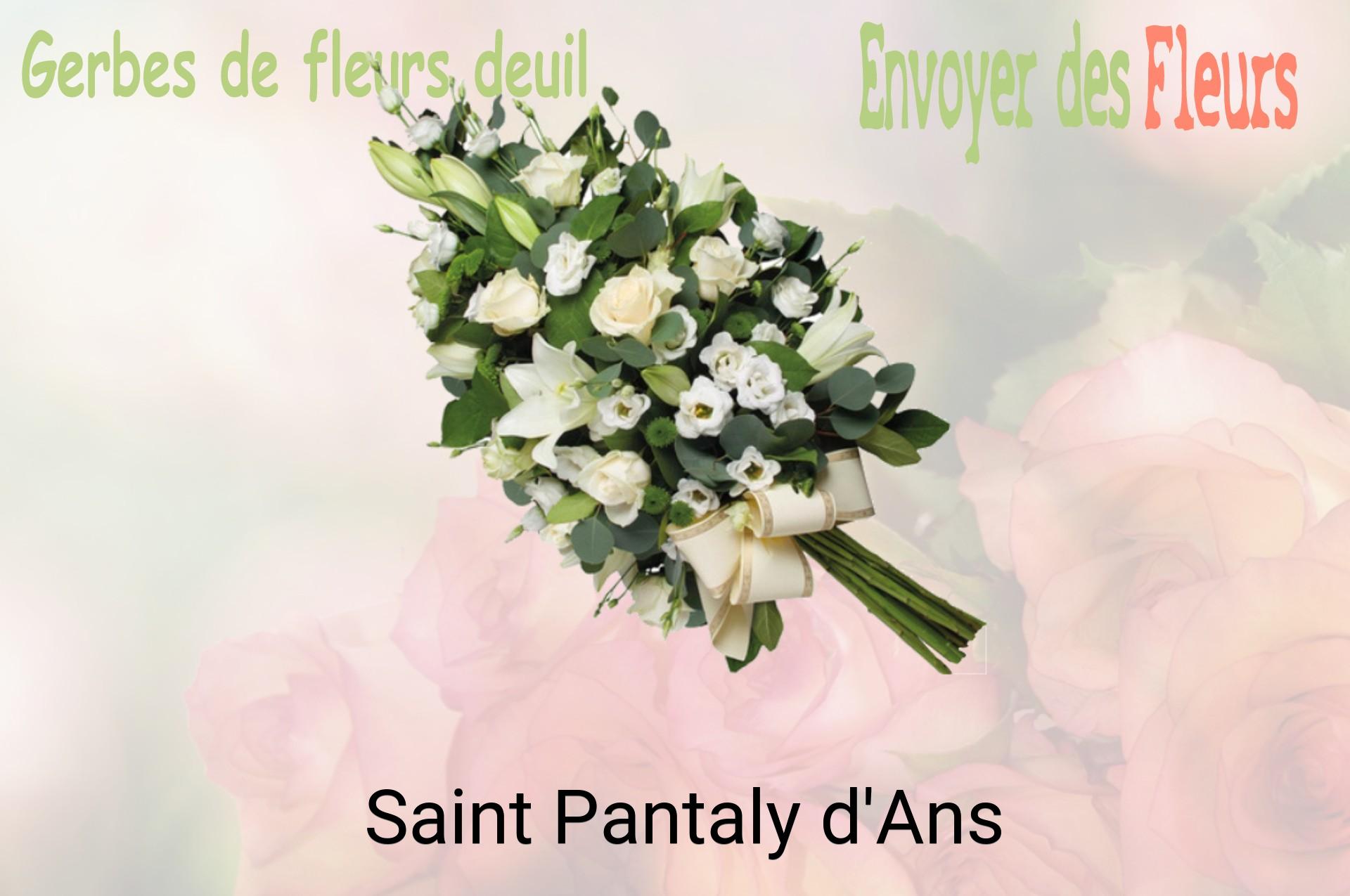Gerbe de fleurs de deuil livrée à Saint-Pantaly-d'Ans